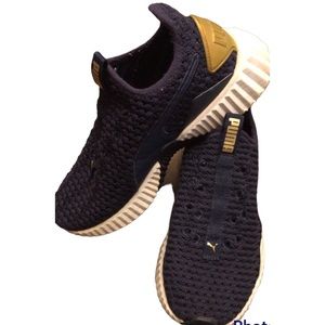 PUMA 🐆 Navy Defy Varsity knit lace up women’s sneakers | | Size: US 6 | UK 3.5